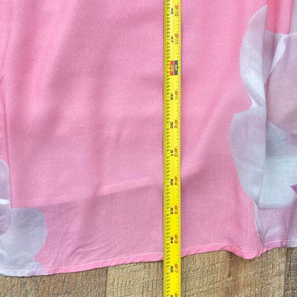 Katie Kime NWT Magnolia Sunset Pink White Floral Maxi Skirt Elastic Waist sz S - Picture 7 of 7